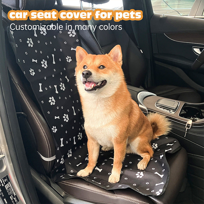 ChillPaw Waterproof Car Seat Mat with a dog sitting on it