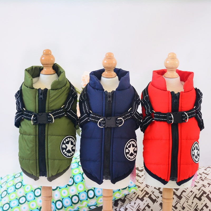 ChillPaw Coat with Built-In Harness on a dog