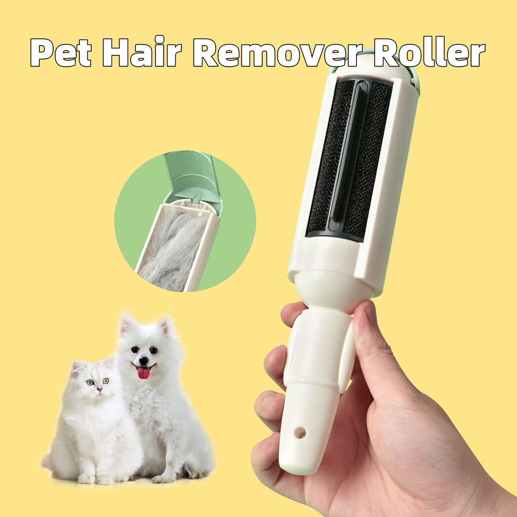 ChillPaw Reusable Pet Hair Roller with self-cleaning base